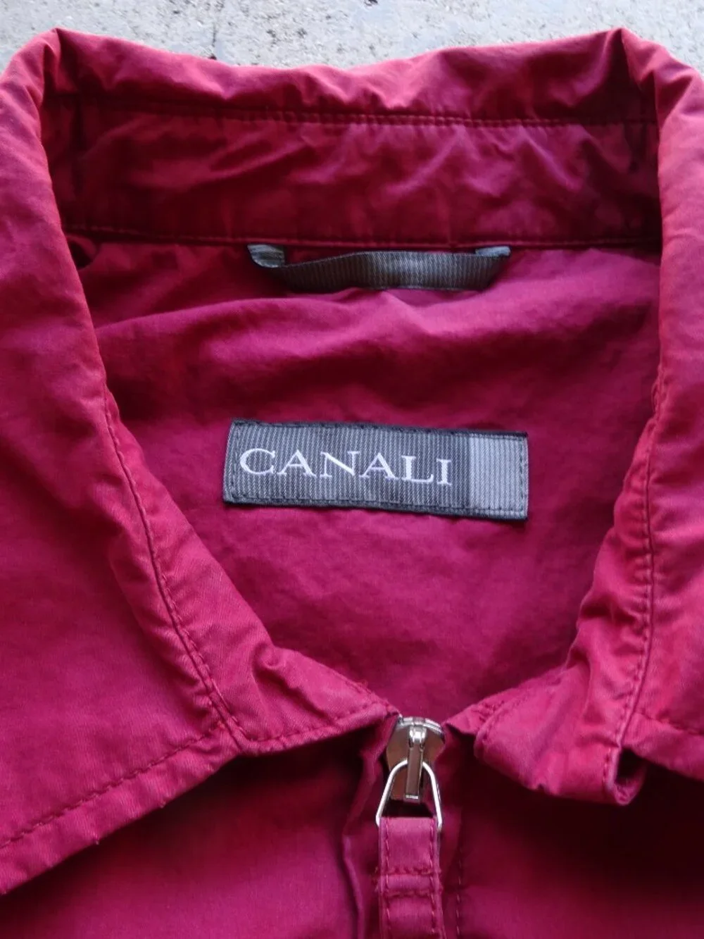 Vintage Canali Red Windbreaker Jacket Full Zip Jacket mens L